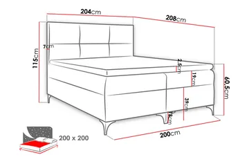 Boksta Kontinentalseng 200x200 cm - Møbler - Senger - Kontinentalsenger