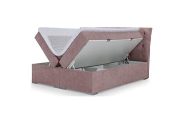 Box Spring Eltap Balvin - 160x200 cm, Soro 61, Rosa - Møbler - Senger - Kontinentalsenger