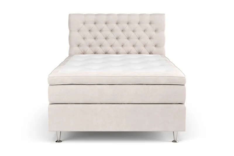 Celine Komplett Sengpakke 120x200 cm, Beige / Fløyel