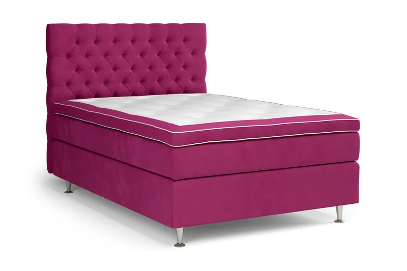 Celine Kontinentalseng 120x200 cm - Rosa/Fløyel - Møbler - Senger - Kontinentalsenger