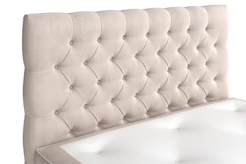 Celine Kontinentalseng 140x200 cm - Beige/Fløyel - Møbler - Senger - Kontinentalsenger