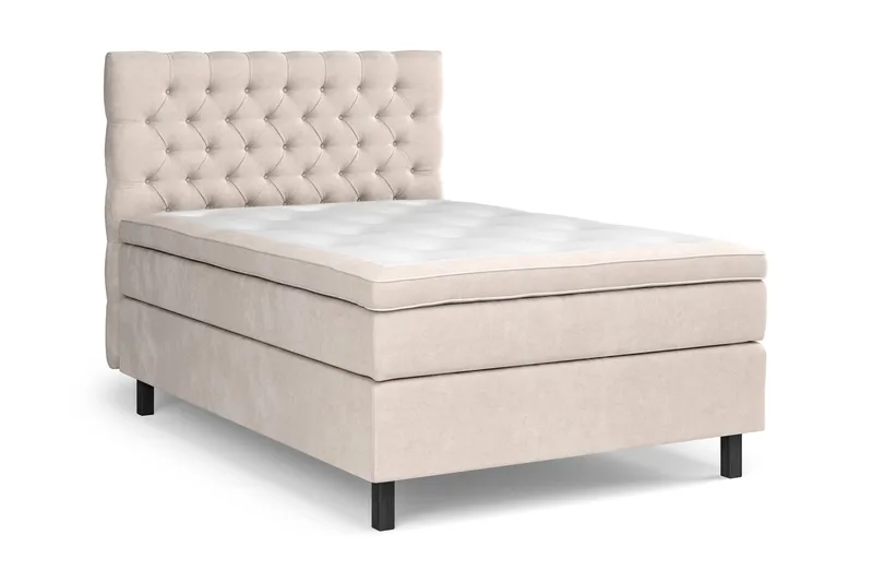 Celine Kontinentalseng 140x200 cm - Beige/Fløyel - Møbler - Senger - Kontinentalsenger