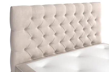 Celine Kontinentalseng 140x200 cm - Beige/Fløyel - Møbler - Senger - Kontinentalsenger