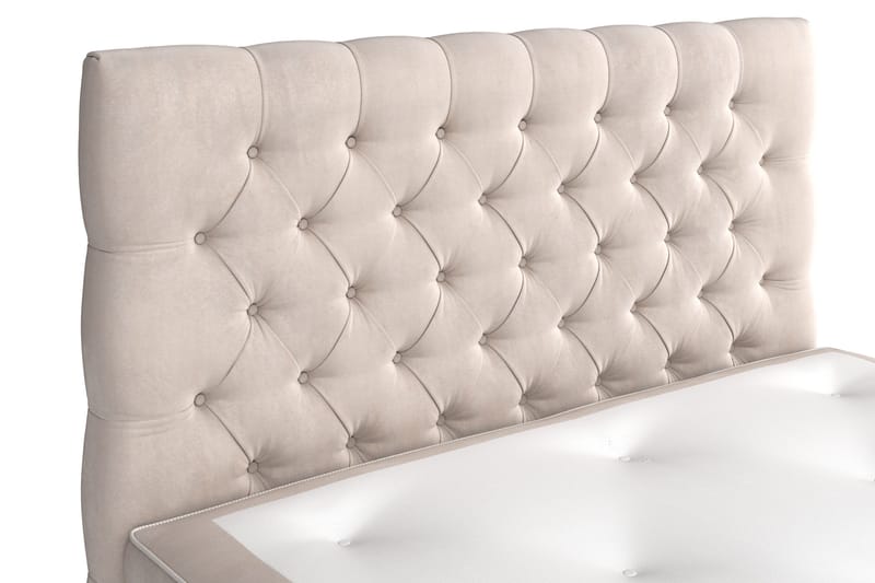 Celine Kontinentalseng 140x200 cm - Beige/Fløyel - Møbler - Senger - Kontinentalsenger