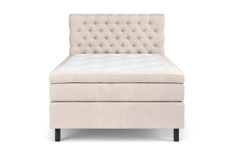 Celine Kontinentalseng 140x200 cm - Beige/Fløyel - Møbler - Senger - Kontinentalsenger