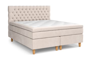 Celine Kontinentalseng 160x200 cm - Beige/Fløyel - Møbler - Senger - Kontinentalsenger