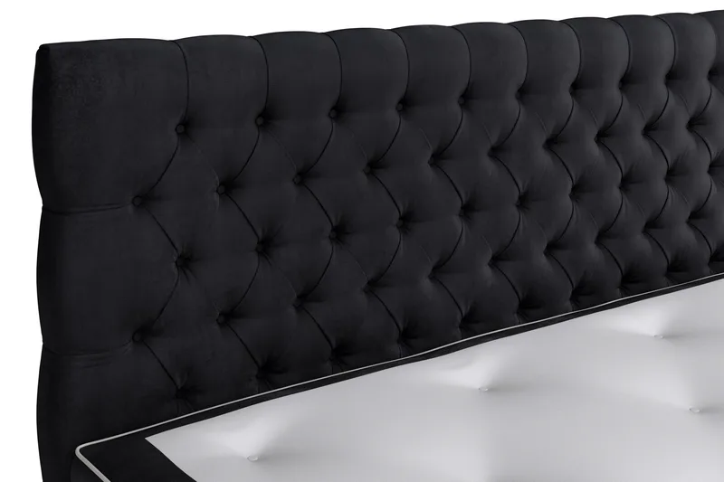 Celine Kontinentalseng 180x200 cm - Svart/Fløyel - Møbler - Senger - Kontinentalsenger