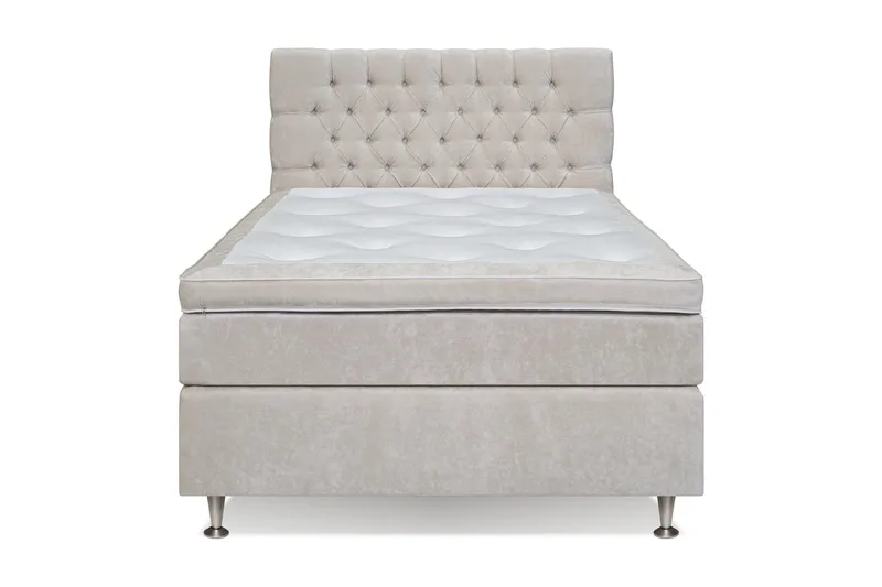 Celine Sengepakke 120x200 cm - Beige/Fløyel - Møbler - Senger - Kontinentalsenger