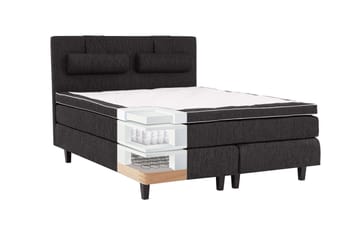 Charleston 120 Kontinentalseng Svart - Møbler - Senger - Enkeltsenger