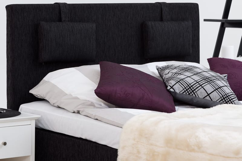 Charleston 120 Kontinentalseng Svart - Møbler - Senger - Enkeltsenger