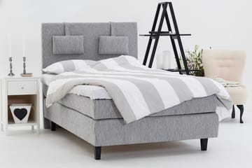 Charleston 140 Kontinentalseng Lysegrå - Lysgrå - Møbler - Senger - Kontinentalsenger