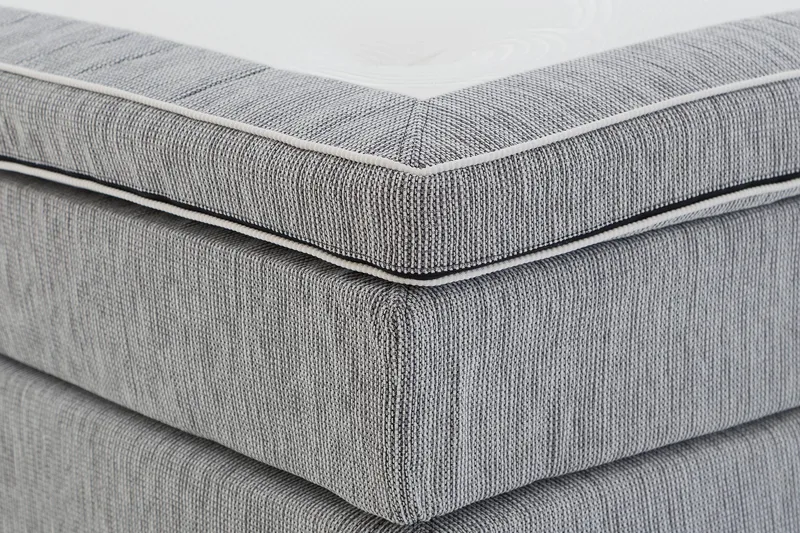 Charleston 140 Kontinentalseng Lysegrå - Lysgrå - Møbler - Senger - Kontinentalsenger