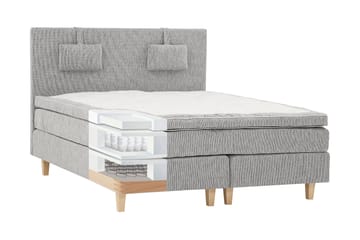 Charleston 140 Kontinentalseng Lysegrå - Lysgrå - Møbler - Senger - Kontinentalsenger