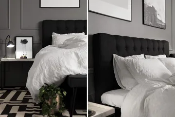 Charleston 180 Kontinentalseng Svart - Møbler - Senger - Kontinentalsenger