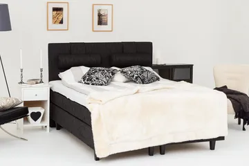 Charleston 180 Kontinentalseng Svart - Møbler - Senger - Kontinentalsenger