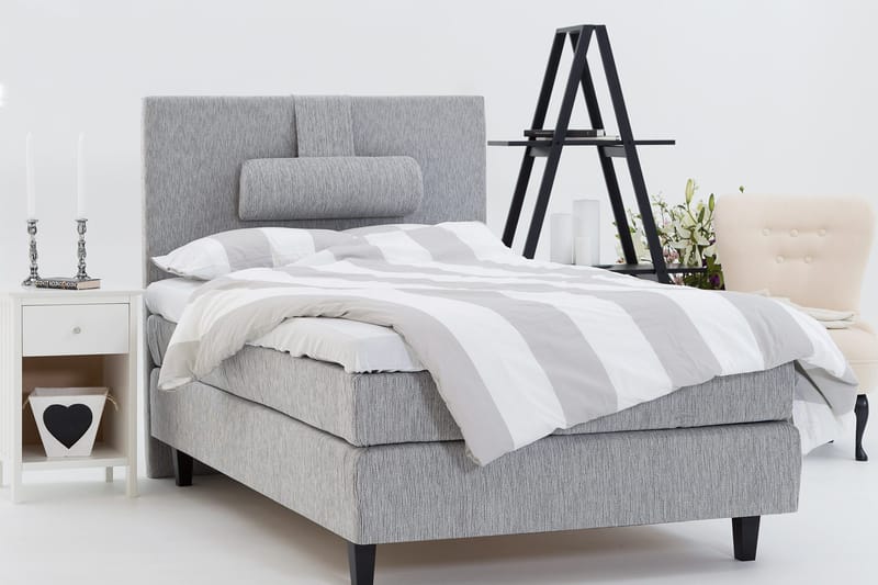 Charleston Komplett Sengepakke 120x200 Lysegrå - Møbler - Senger - Enkeltsenger