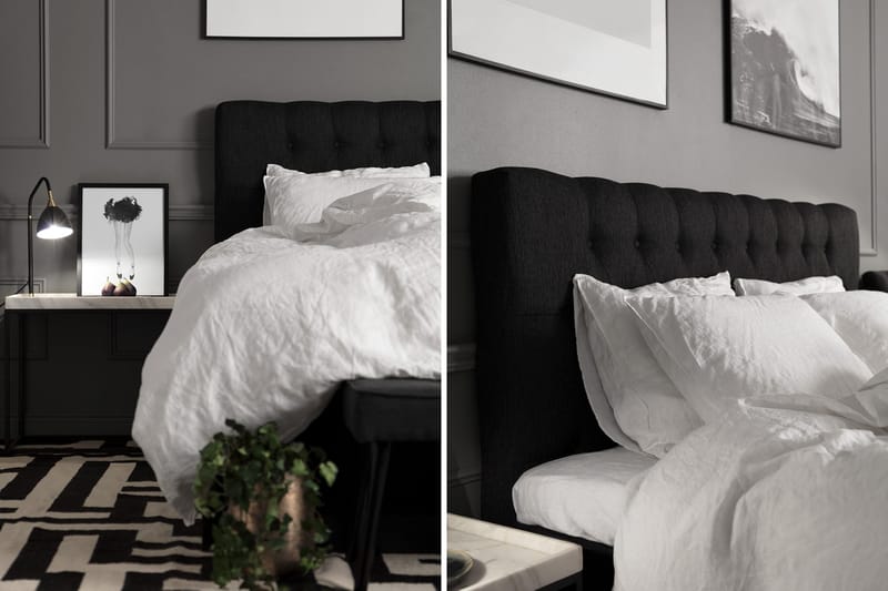 Charleston Kontinentalseng 180x200 - Svart - Møbler - Senger - Kontinentalsenger