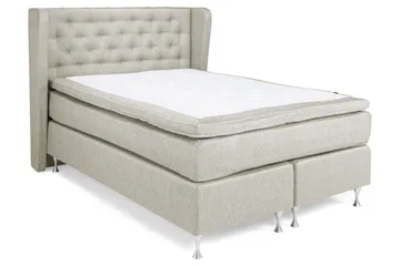 Cloud Komplett Sengepakke 140x200 - Sider Beige/Hvit - Møbler - Senger - Kontinentalsenger