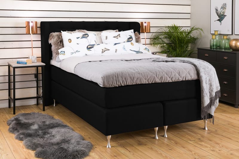 Cloud Komplett Sengepakke 140x200 - Svart/Hvit - Møbler - Senger - Kontinentalsenger