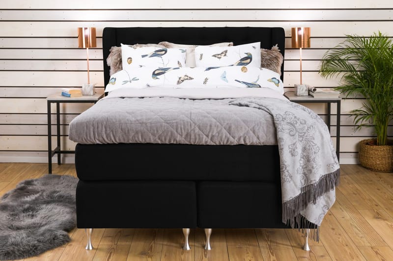 Cloud Komplett Sengepakke 140x200 - Svart/Hvit - Møbler - Senger - Kontinentalsenger