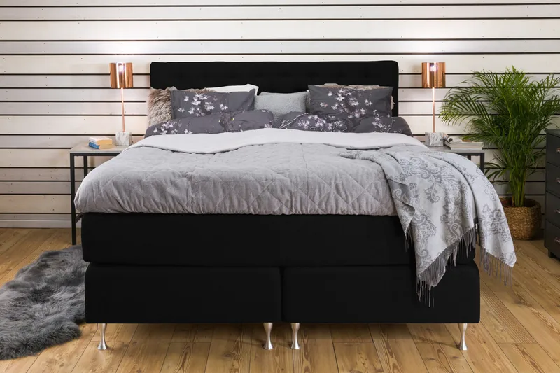 Cloud Komplett Sengepakke 160x200 - Svart - Møbler - Senger - Kontinentalsenger