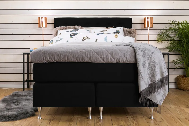 Cloud Kontinentalseng 140x200 - Svart - Møbler - Senger - Kontinentalsenger