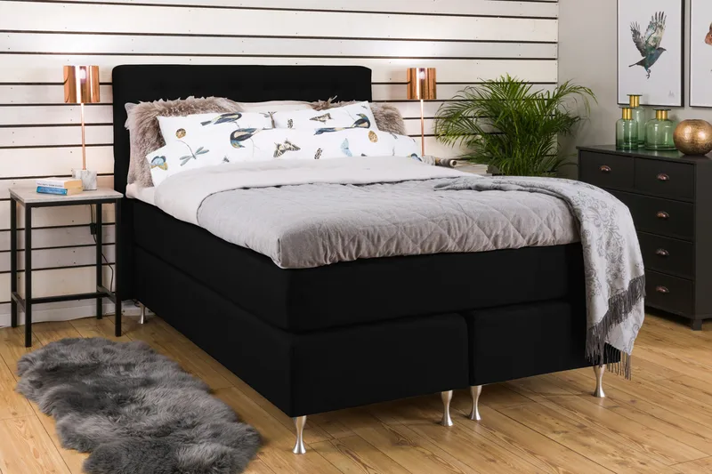 Cloud Kontinentalseng 140x200 - Svart - Møbler - Senger - Kontinentalsenger