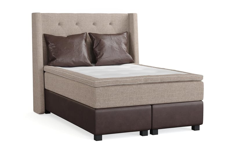 Cuba Kontinentalseng 140x200 - (+Flere valg) Beige/Brun - Møbler - Senger - Kontinentalsenger