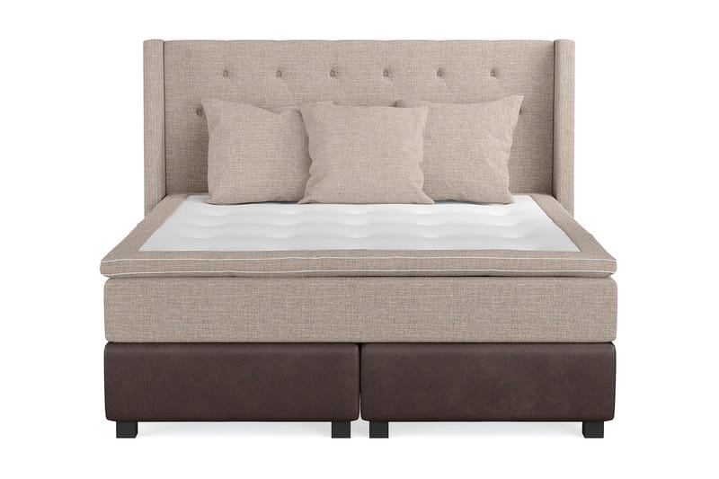 Cuba Kontinentalseng 160x200 - (+Flere valg) Beige/Brun - Møbler - Senger - Kontinentalsenger