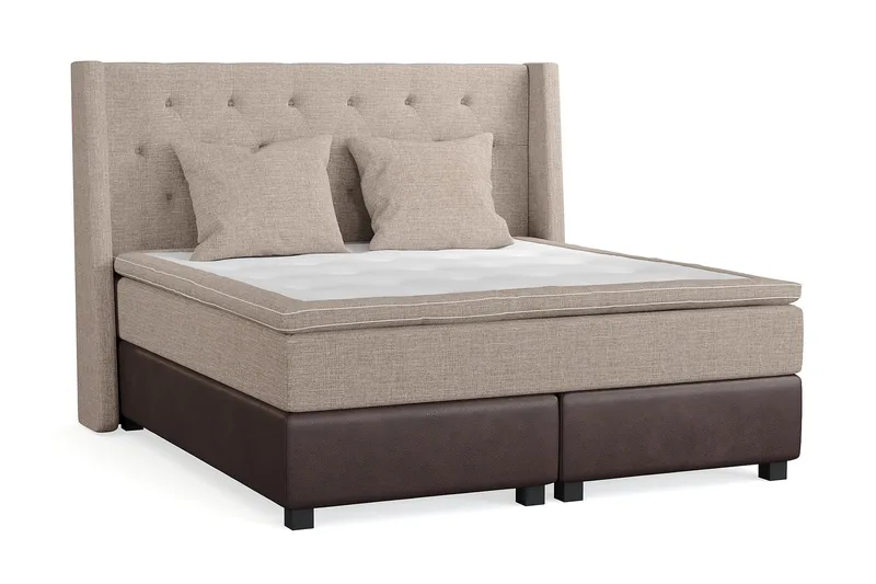 Cuba Kontinentalseng 180x200 - (+Flere valg) Beige/Brun - Møbler - Senger - Kontinentalsenger
