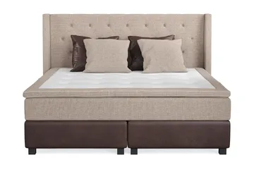 Cuba Kontinentalseng 210x210 - (+Flere valg) Beige/Brun - Møbler - Senger - Kontinentalsenger