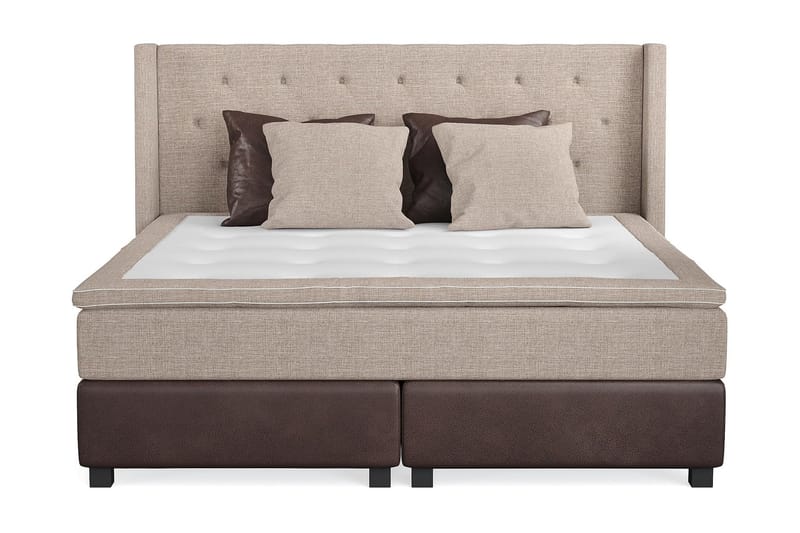 Cuba Kontinentalseng 210x210, (+Flere valg) Beige/Brun