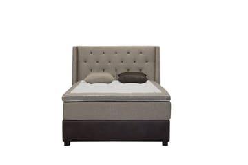 Cuba Sengepakke 120x200 med To Brune Puter - (+Flere valg) Beige/Brun - Møbler - Senger - Kontinentalsenger