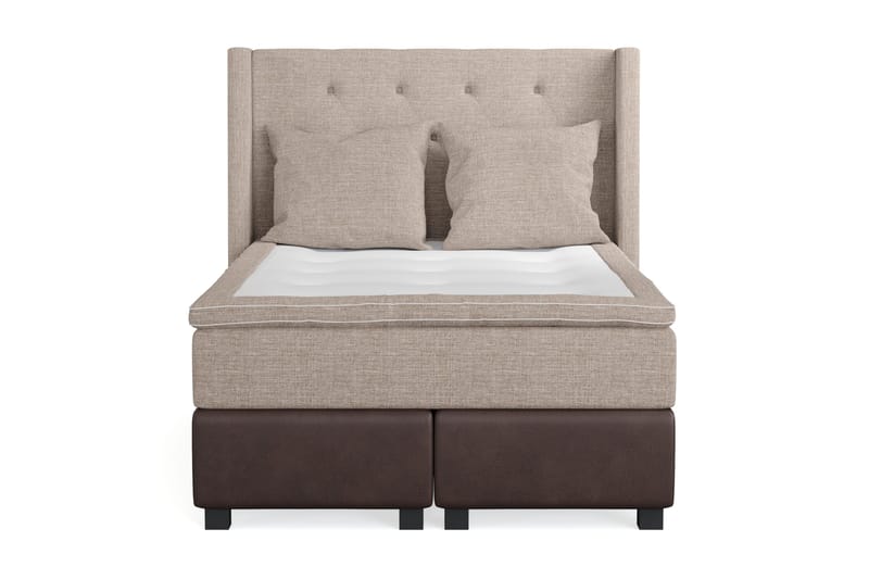 Cuba Sengepakke 140x200 med To Beige Puter, (+Flere valg) Beige/Brun