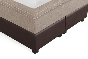 Cuba Sengepakke 140x200 med To Brune Puter - (+Flere valg) Beige/Brun - Møbler - Senger - Kontinentalsenger