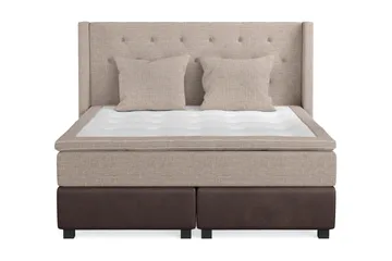 Cuba Sengepakke 160x200 med To Beige Puter - (+Flere valg) Beige/Brun - Møbler - Senger - Kontinentalsenger