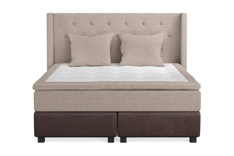 Cuba Sengepakke 160x200 med To Beige Puter - (+Flere valg) Beige/Brun - Møbler - Senger - Kontinentalsenger