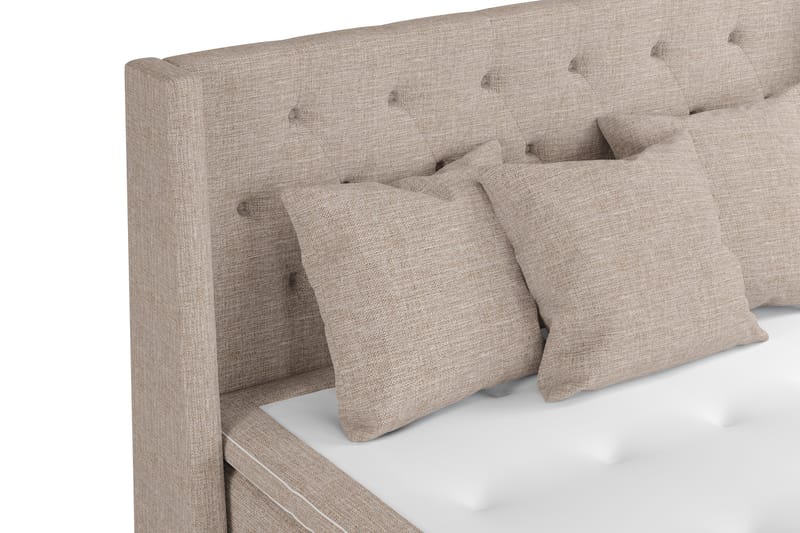 Cuba Sengepakke 160x200 med Tre Beige Puter - (+Flere valg) Beige/Brun - Møbler - Senger - Kontinentalsenger