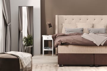 Cuba Sengepakke 160x200 med Tre Beige Puter - (+Flere valg) Beige/Brun - Møbler - Senger - Kontinentalsenger