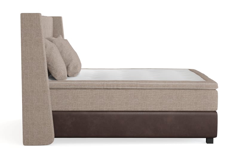 Cuba Sengepakke 160x200 med Tre Beige Puter - (+Flere valg) Beige/Brun - Møbler - Senger - Kontinentalsenger