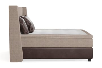 Cuba Sengepakke 160x200 med Tre Brune Puter - (+Flere valg) Beige/Brun - Møbler - Senger - Kontinentalsenger
