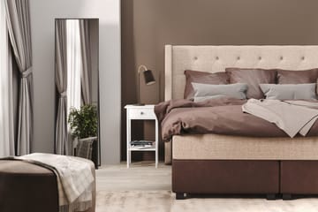 Cuba Sengepakke 160x200 med Tre Brune Puter - (+Flere valg) Beige/Brun - Møbler - Senger - Kontinentalsenger