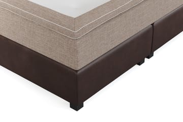 Cuba Sengepakke 160x200 med Tre Brune Puter - (+Flere valg) Beige/Brun - Møbler - Senger - Kontinentalsenger