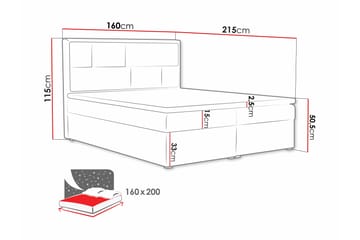 Deco Kontinentalseng 160x215 cm - Svart - Møbler - Senger - Kontinentalsenger