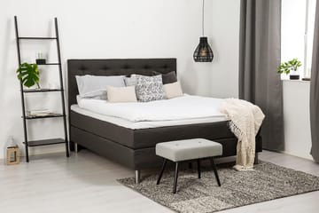 Diplomat Kontinentalseng 160x200 Mørkegrå - Møbler - Senger - Kontinentalsenger