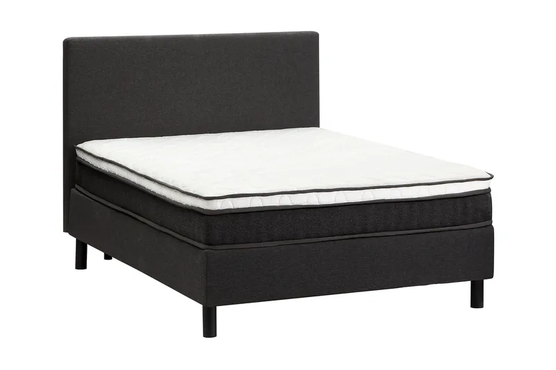 Divine Komplett Sengpakke 140x200 cm Med Sengegavl - Mørkgrå - Møbler - Senger - Kontinentalsenger