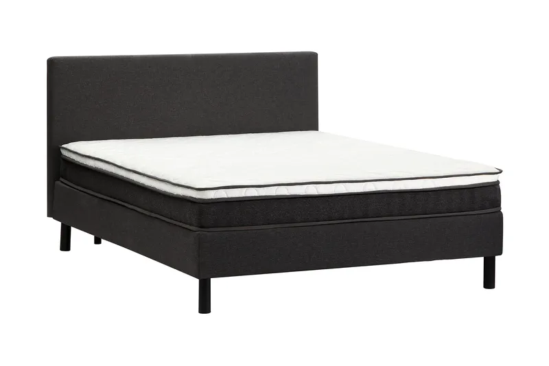 Divine Komplett Sengpakke Kontinentalseng 180x200 cm med madrass - Mørkgrå - Møbler - Senger - Kontinentalsenger