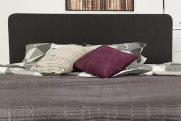 Dolly Kontinentalseng 180x200 cm Memoryfoam - Mørkegrå/Svarte Ben - Møbler - Senger - Kontinentalsenger