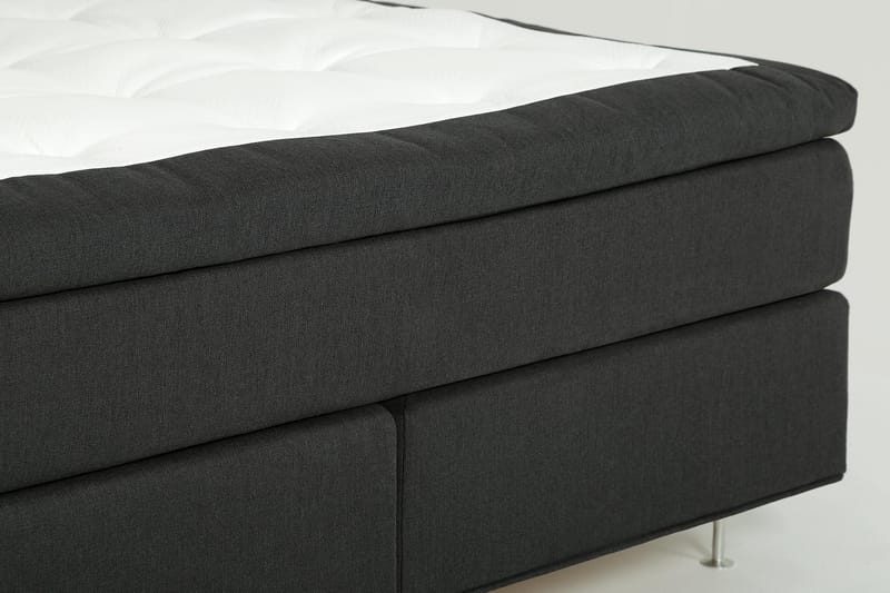 Dolly Kontinentalseng 180x200 cm Memoryfoam - Mørkegrå/Svarte Ben - Møbler - Senger - Kontinentalsenger