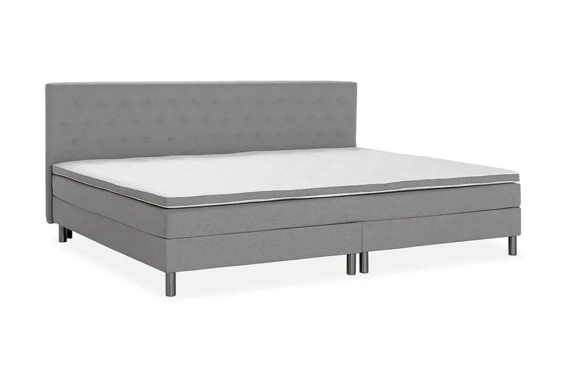 Ella Familieseng 280x200 cm - (+Flere valg) Lysegrå - Møbler - Senger - Kontinentalsenger